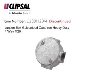JUNCTION BOX ROUND GALV H/D 20MM 4WAY