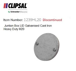 JUNCTION BOX LID ROUND GALV H/D