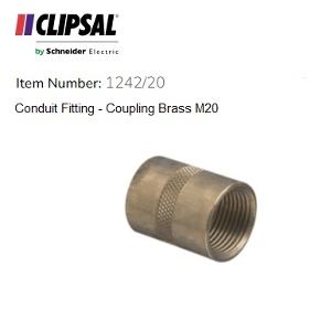 COUPLING BRASS 20MM