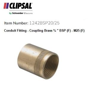 COUPLING BRASS 3/4IN BSP FEMALE-25MM FEM