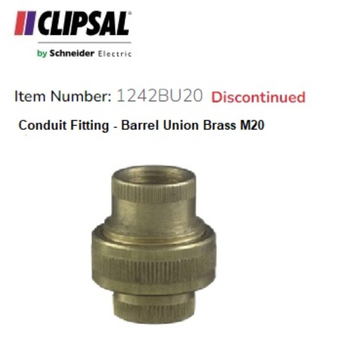 BARREL UNION BRASS 20MM