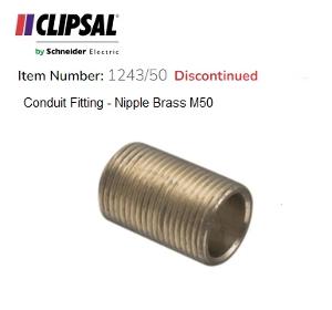 NIPPLE BRASS CONDUIT 50MM NIPPLE BRASS CONDUIT 50MM