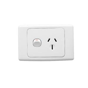 GPO SOCKET SWT SING 15A 250V WHITE