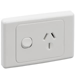 2000 SGL GPO 250V 20A D/P WHITE 2000 SGL GPO 250V 20A D/P WHITE