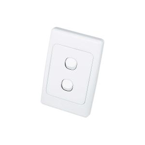 2000 W/P SWITCH VERT IP66 2G 10A WHITE