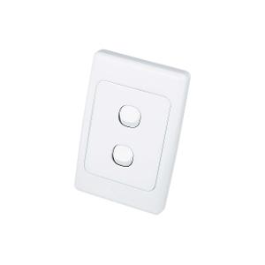 SWITCH 2GANG VERTICAL 10A IP66 WHITE