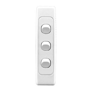 SWITCH 3GANG ARCHITRAVE 10A WHITE