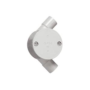 JUNCTION BOX RND SHALLOW PVC 20MM 2W ANG