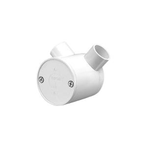 JUNCTION BOX RND DEEP PVC 25MM 2W ANGLE