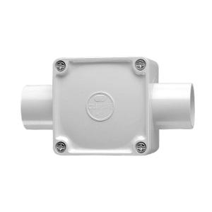 JUNCTION BOX SQUARE PVC 32MM 2WAY GRY