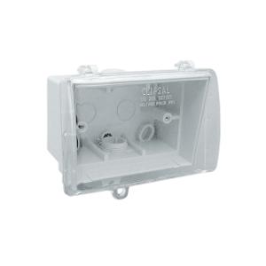 PVC WEATHERPROOF MOUNTING BOX + CLR LID