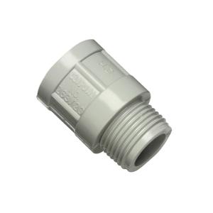PLAIN TO SCREWED ADAPTOR PVC 20MM GREY PLAIN TO SCREWED ADAPTOR PVC 20MM GREY