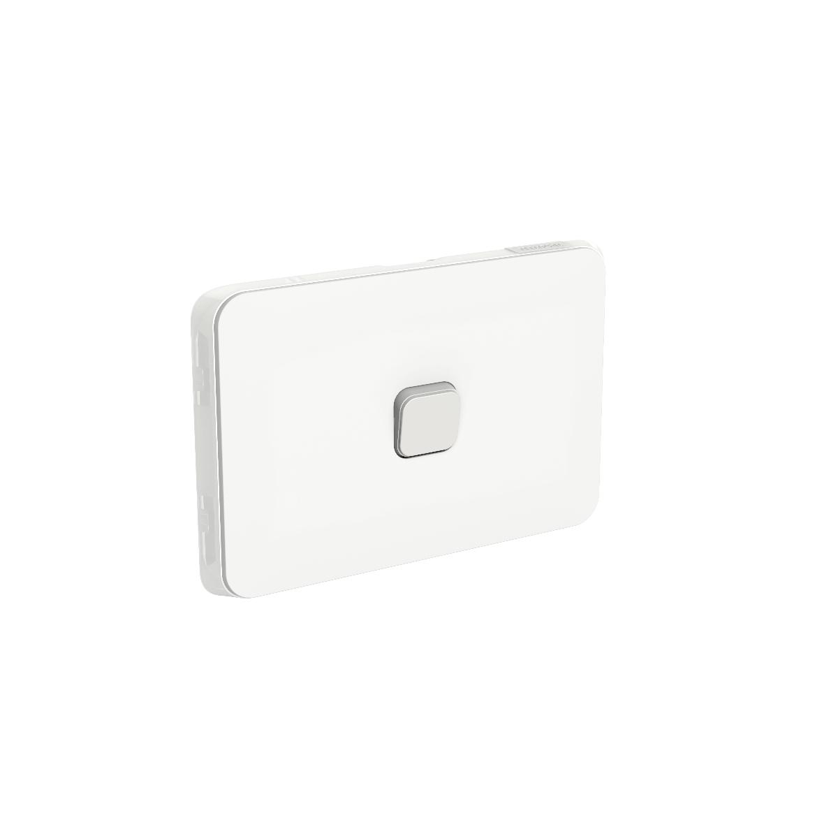 ICONIC SWITCH HORIZ 1G 10A VIVID WHITE