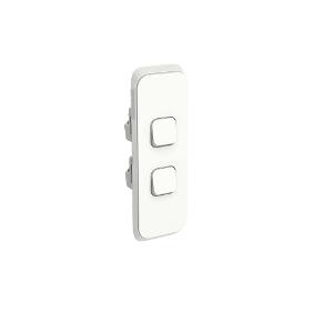 ICONIC LED ARCH SWITCH 2G 10A VIV WHITE