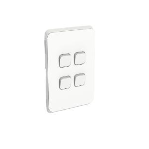ICONIC SWITCH VERT 4G 10A VIVID WHITE ICONIC SWITCH VERT 4G 10A VIVID WHITE