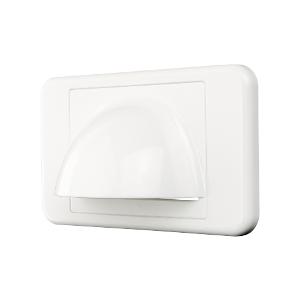 BULL NOSE WALL PLATE FLUSH MNT WHITE