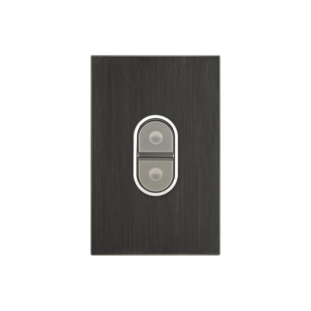 SATURN COOKER SWITCH 1G 32A D/P HOR BLK