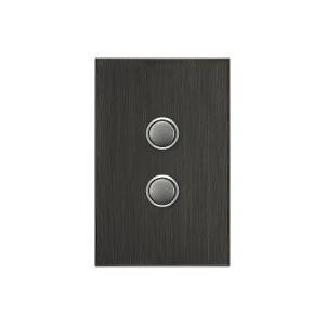 SATURN P/B SWITCH 2G 20A S/P HOR BLK SATURN P/B SWITCH 2G 20A S/P HOR BLK