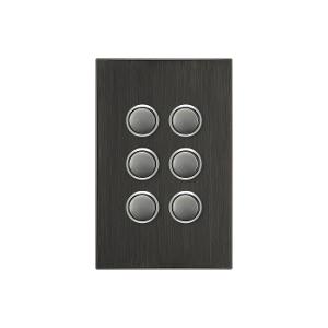 SATURN LED P/B SWITCH 6G 20A S/P HOR BLK SATURN LED P/B SWITCH 6G 20A S/P HOR BLK