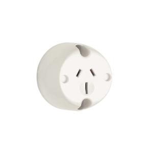 SURFACE SOCKET 3PIN 250V 15A WHITE