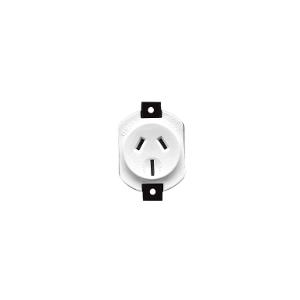 FLUSH SOCKET 3PIN 250V 15A LB WHITE