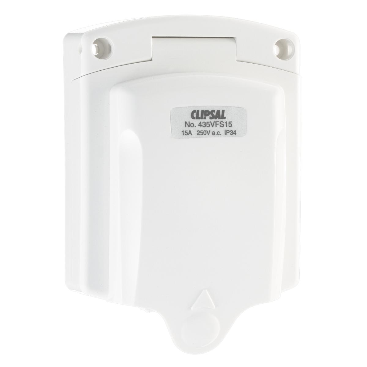 CARAVAN INLET SOCKET 3PIN 250V 15A WHITE