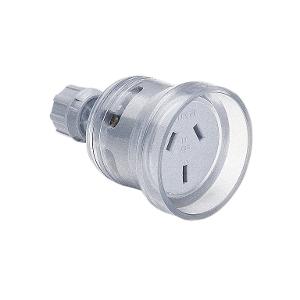 CORD EXT SOCKET H/D 3P 10A 250V TRANS