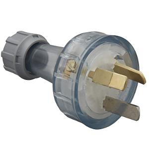 PLUG TOP + NEON 3PIN O/D 10A 250V TRANS PLUG TOP + NEON 3PIN O/D 10A 250V TRANS