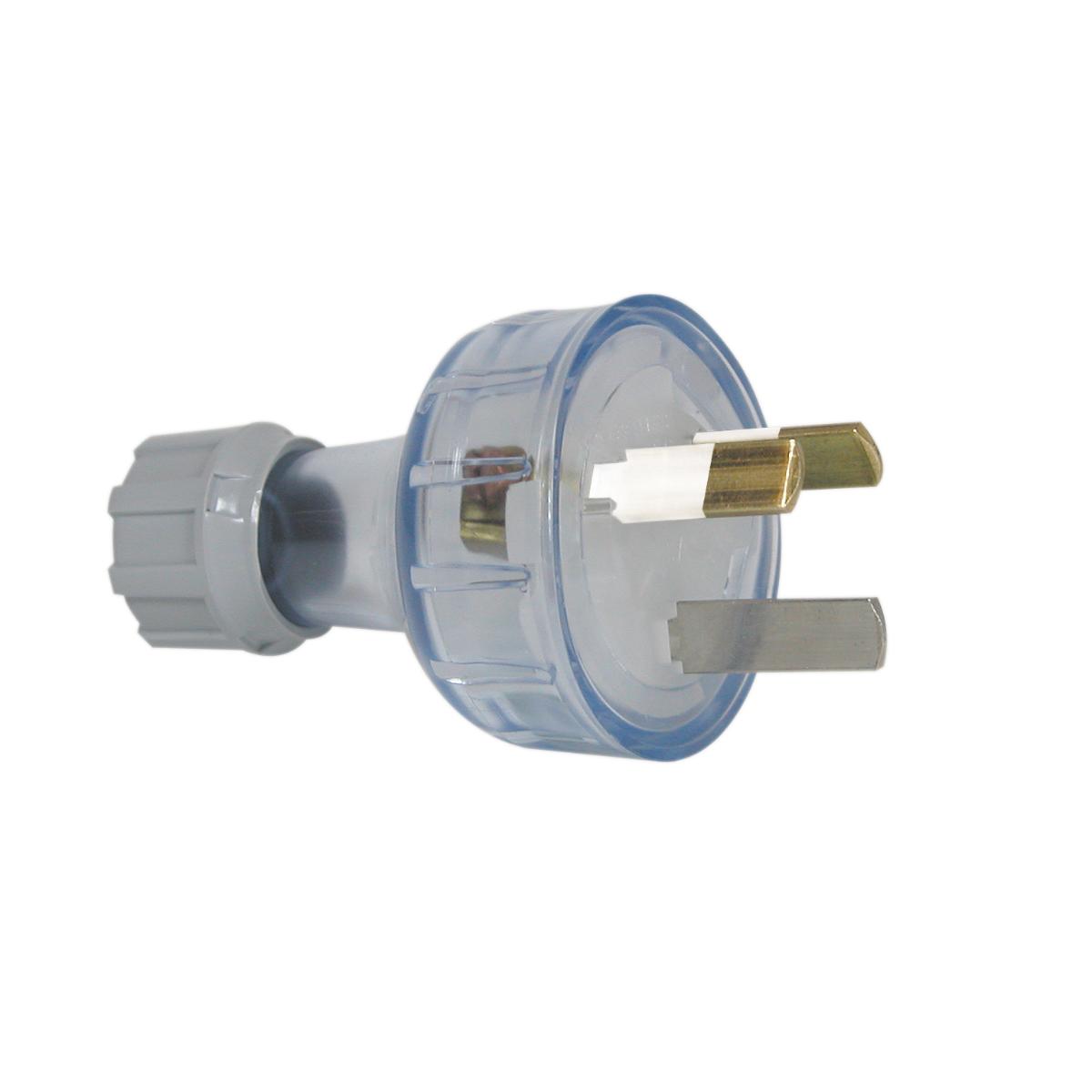 PLUG TOP 3PIN O/D 10A 250V WHITE