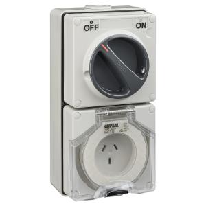 OUTLET SWITCHED IP66 3PIN 10A DP 250V GR