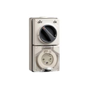 OUTLET SWITCHED IP66 3PIN 32A 250V GREY OUTLET SWITCHED IP66 3PIN 32A 250V GREY