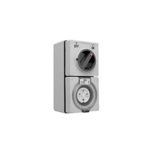 OUTLET SWITCHED IP66 4PIN 10A 500V GREY