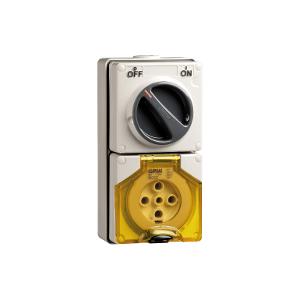 OUTLET SWITCHED IP66 5PIN 32A 500V GREY