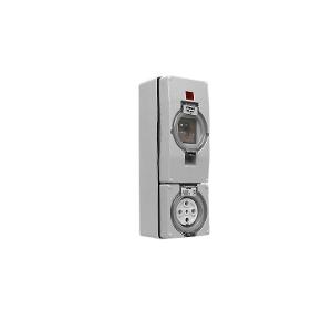 OUTLET SOCKET RCD IP66 5P 32A 500V GRY