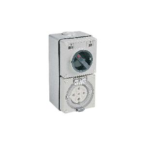 OUTLET SWITCHED IP66 5PIN 50A 500V GREY