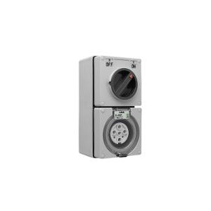 OUTLET SWITCHED IP66 7PIN 10A 500V GREY