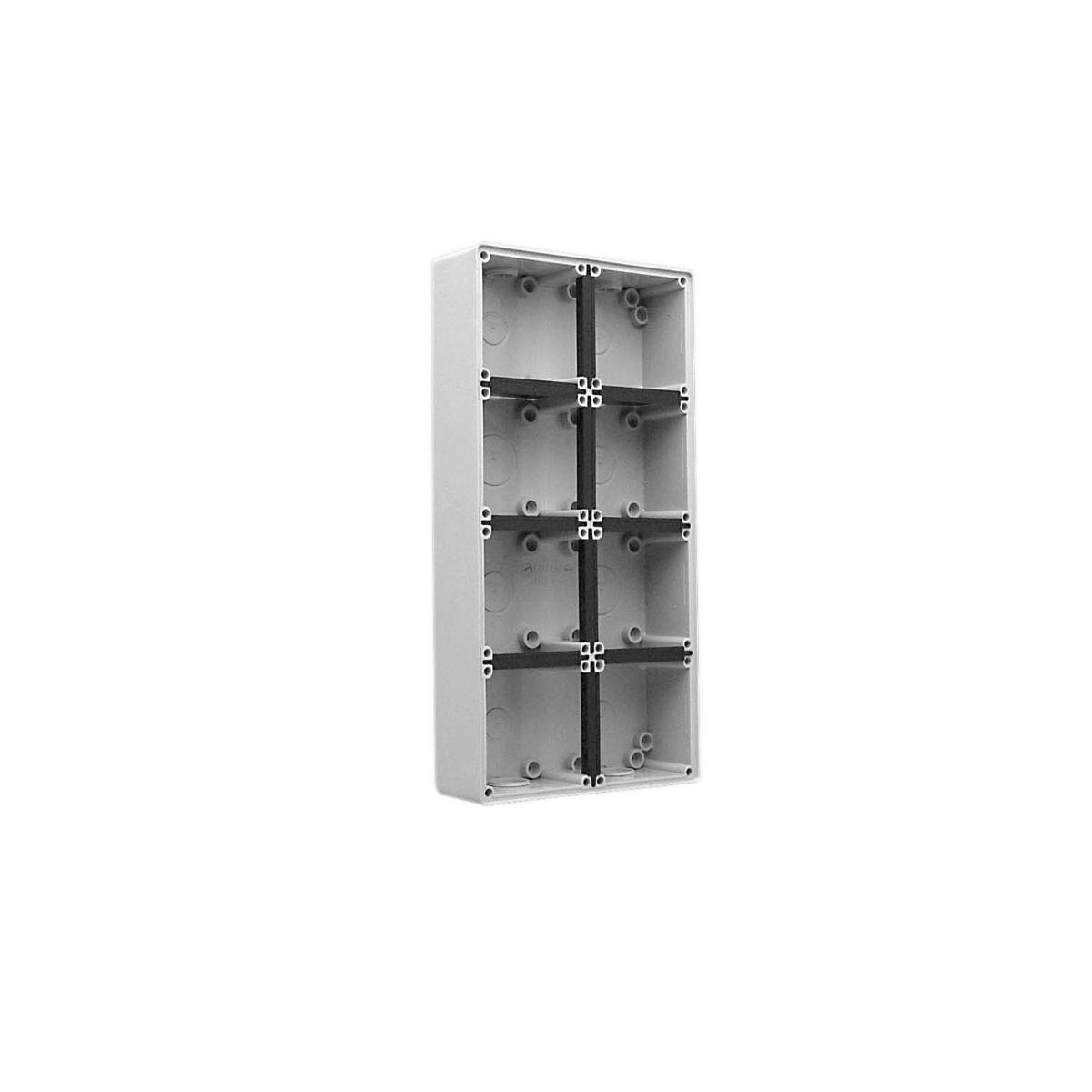 MOUNTING BOX 8 GANG GREY