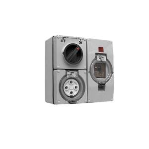 OUTLET SWT SOCK RCD IP66 4P 32A 500V GRY