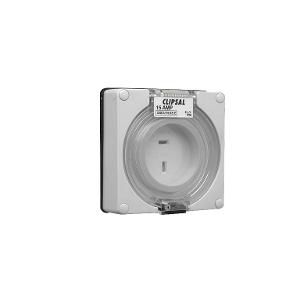 OUTLET SOCKET IP66 2PIN 15A 32V L/E GRY