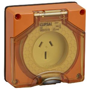 OUTLET SOCKET IP66 3PIN 15A 250V L/E R/O