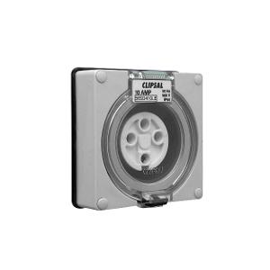 OUTLET SOCKET IP66 4PIN 10A 500V L/E GRY