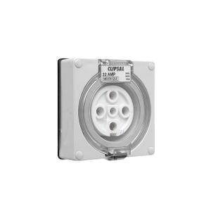 OUTLET SOCKET IP66 5PIN 32A 500V L/E GRY