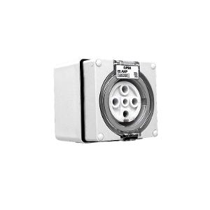 OUTLET SOCKET IP66 5PIN 50A 500V GREY