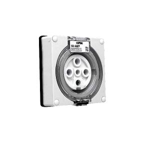 OUTLET SOCKET IP66 5PIN 50A 500V L/E GRY