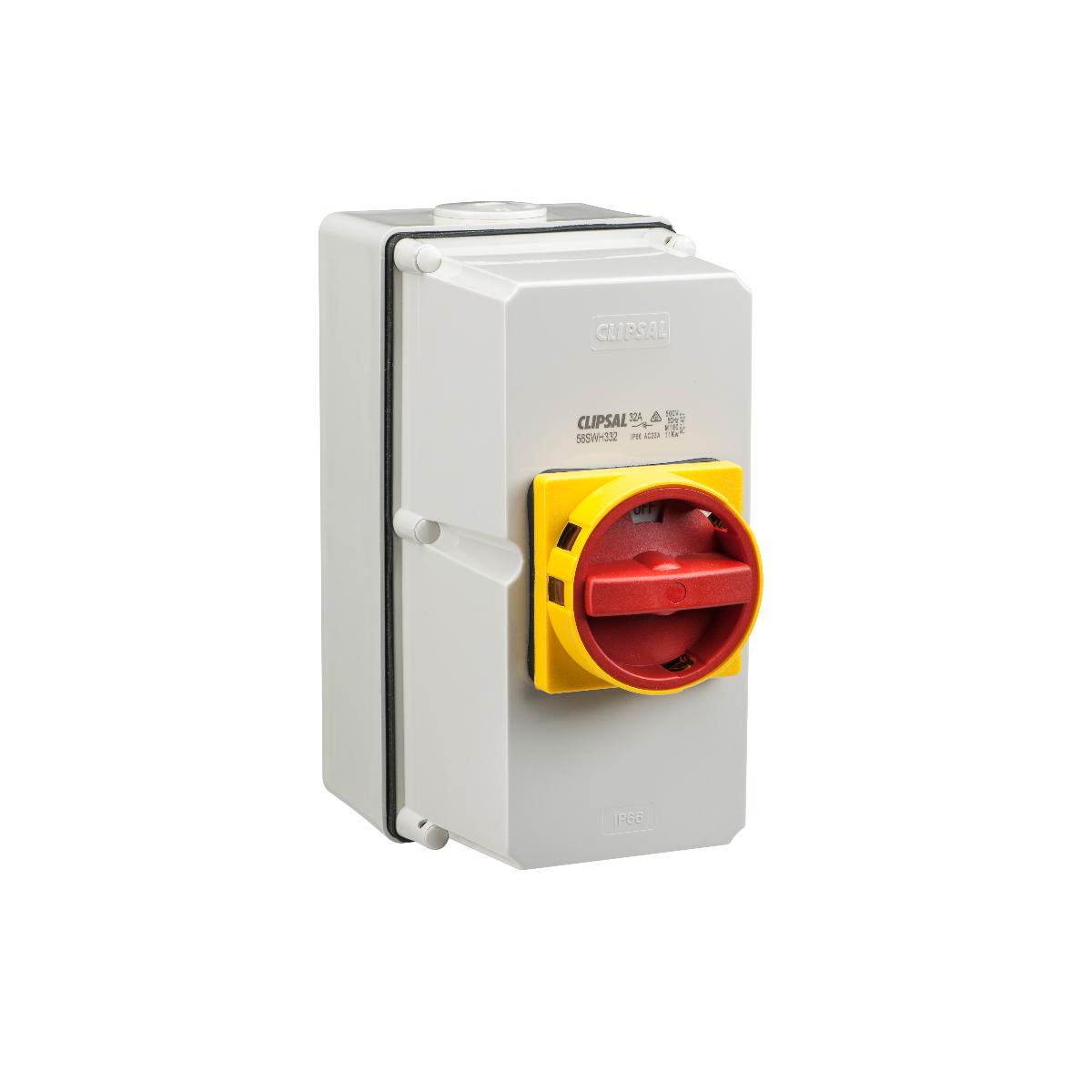 ISOLATOR IP66 2G 3P 40A/AC21 M-RTD GREY