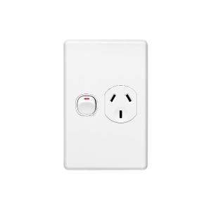 C2000 SGL GPO VERTICAL 250V 10A S/P WHT C2000 SGL GPO VERTICAL 250V 10A S/P WHT