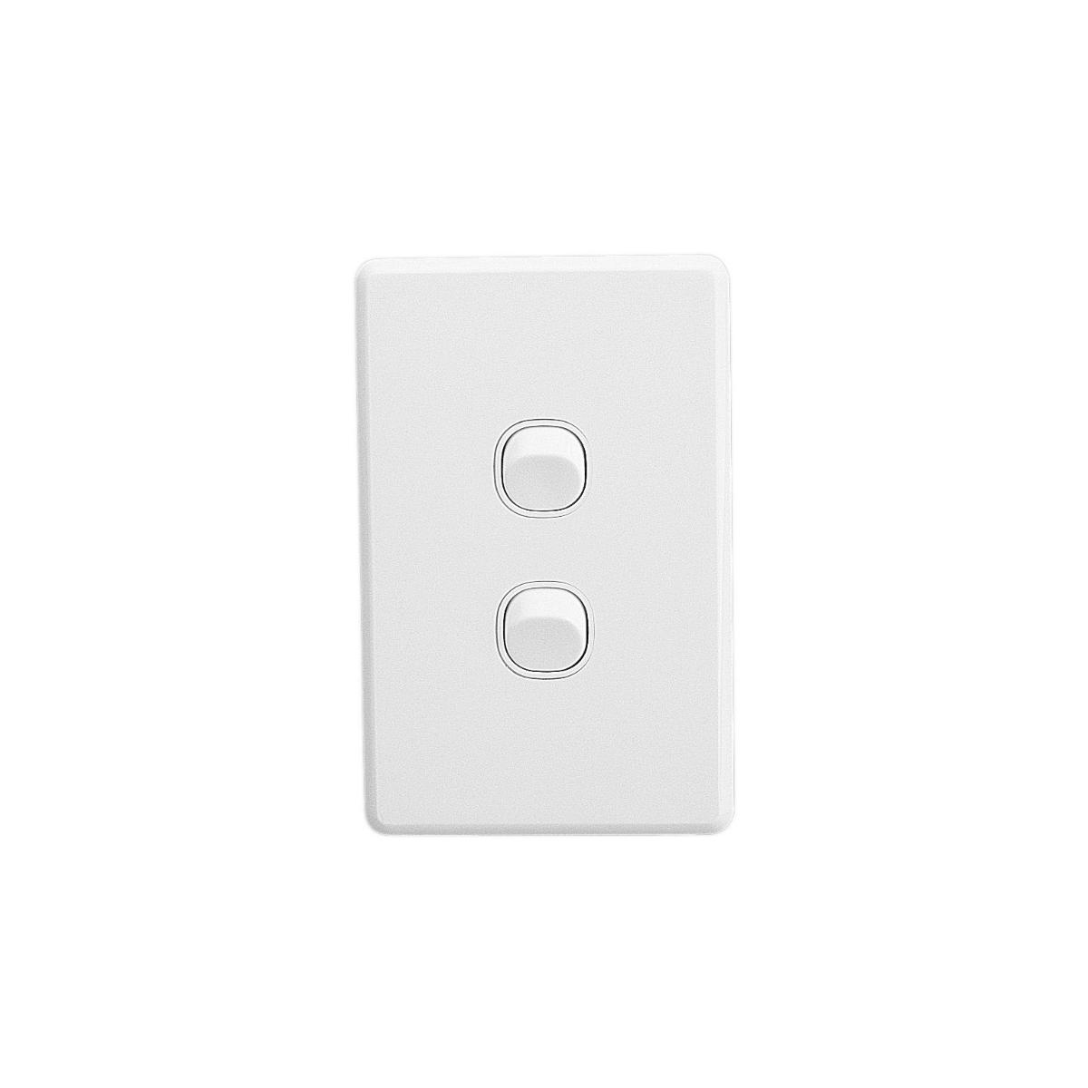 C2000 SWITCH VERTICAL 2G 10A WHITE