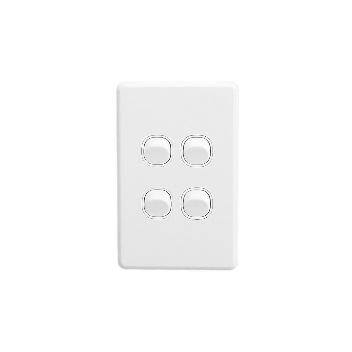 C2000 SWITCH VERTICAL 4G 10A WHITE