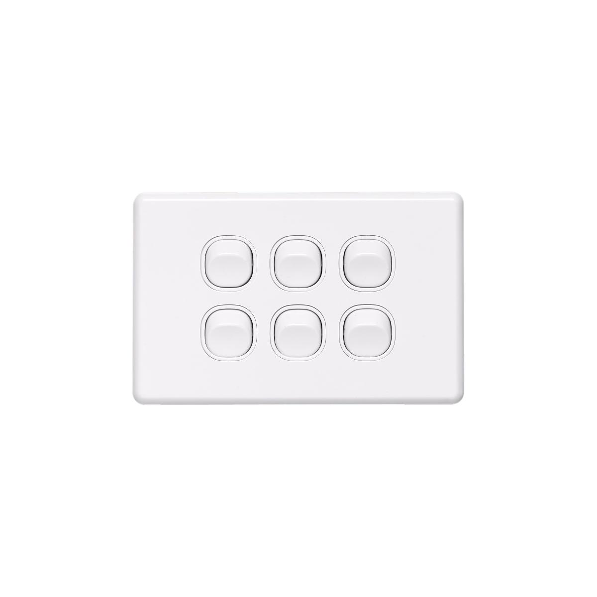 C2000 SWITCH HORIZONTAL 6G 10A WHITE