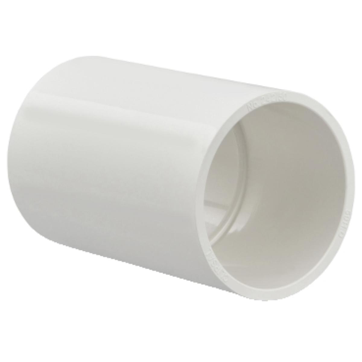 COMMS PLAIN COUPLING PVC 50MM WHITE